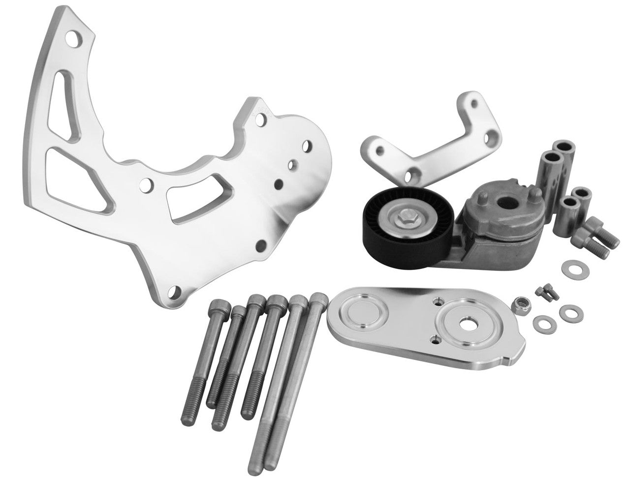 Chevy LS R4 AC Compressor Bracket Billet; Clearcoat