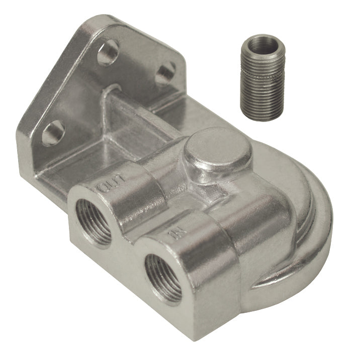 Single Left 1/2" NPT Port Filter Mount With 3/4"-16 Filter Threads