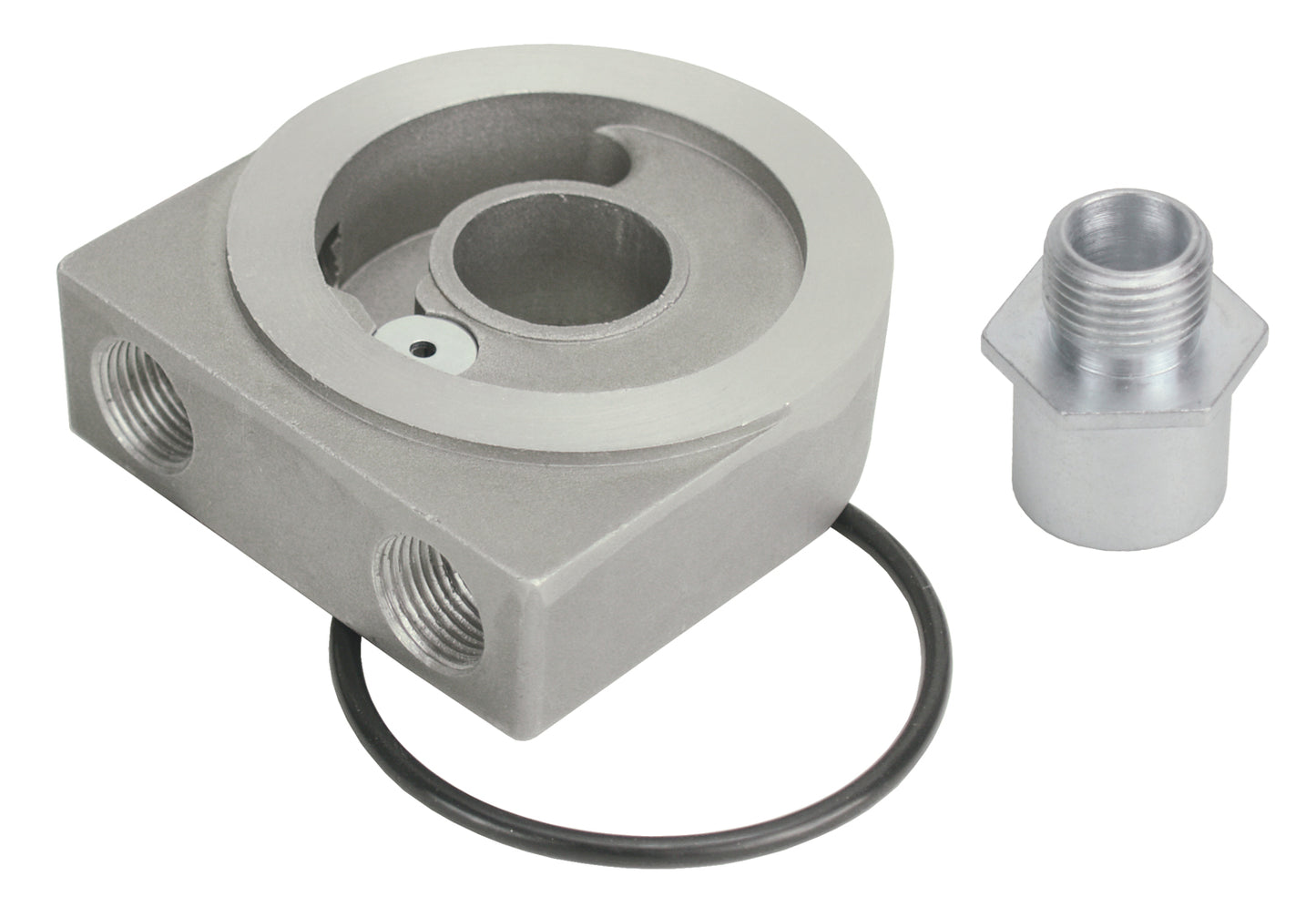 Low Profile Pressure Relief Sandwich Adapt. W/ 3/8" NPT Ports & 13/16"-16 Thread
