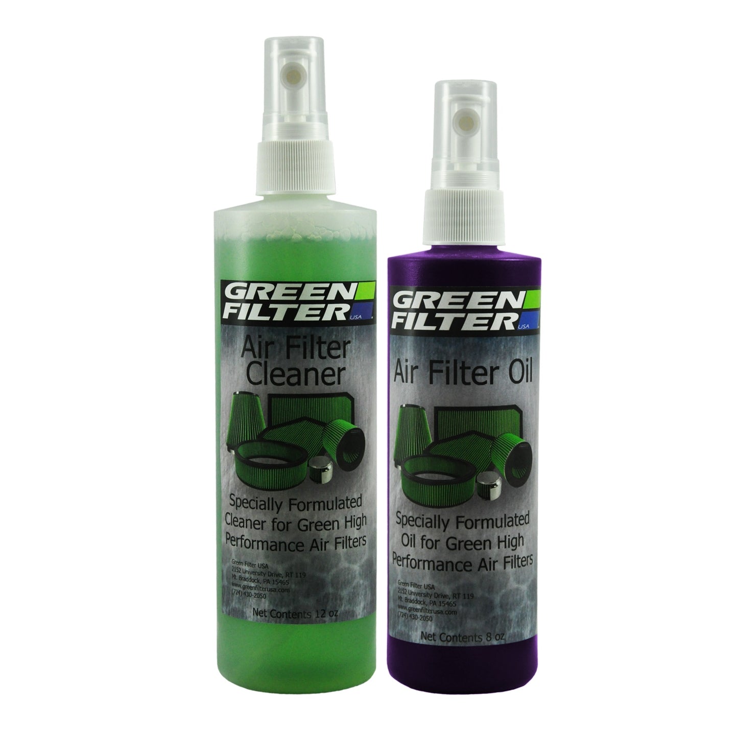 Green Filter USA - Air Filter Cleaner And Synthetic Oil Kit - Purple - 2804