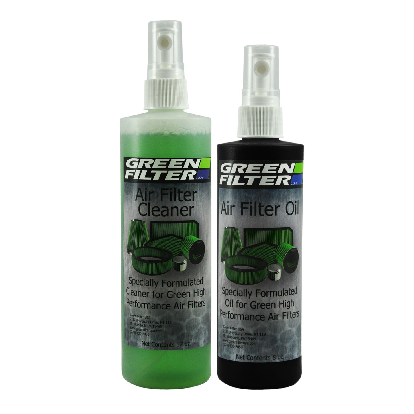 Green Filter USA - Air Filter Cleaner And Synthetic Oil Kit - Black - 2818