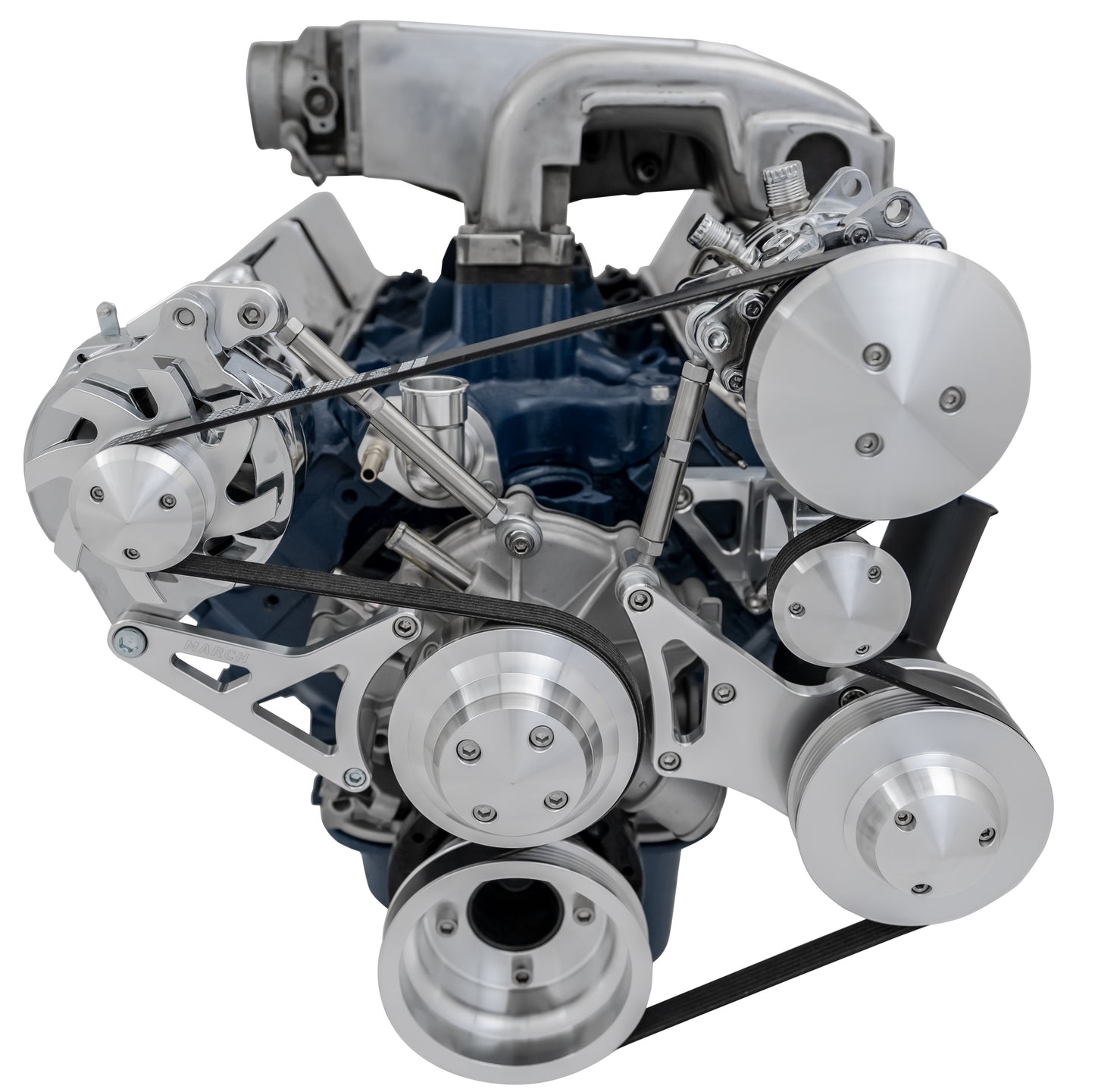 Small Block Ford High Flow Serpentine Conversion Deluxe - 302 - AC & PS