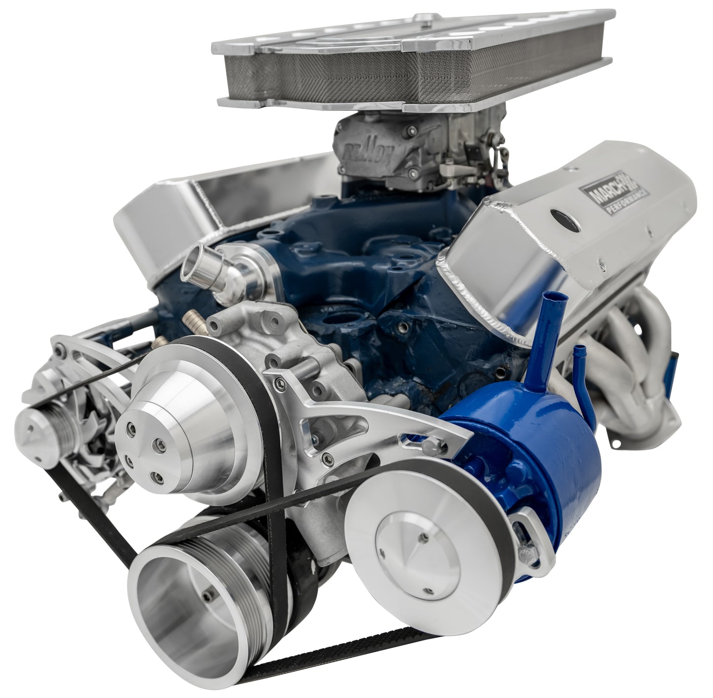 Small Block Ford Serpentine Conversion Ultra 351W Early - 4 Bolt - PS - Mustang