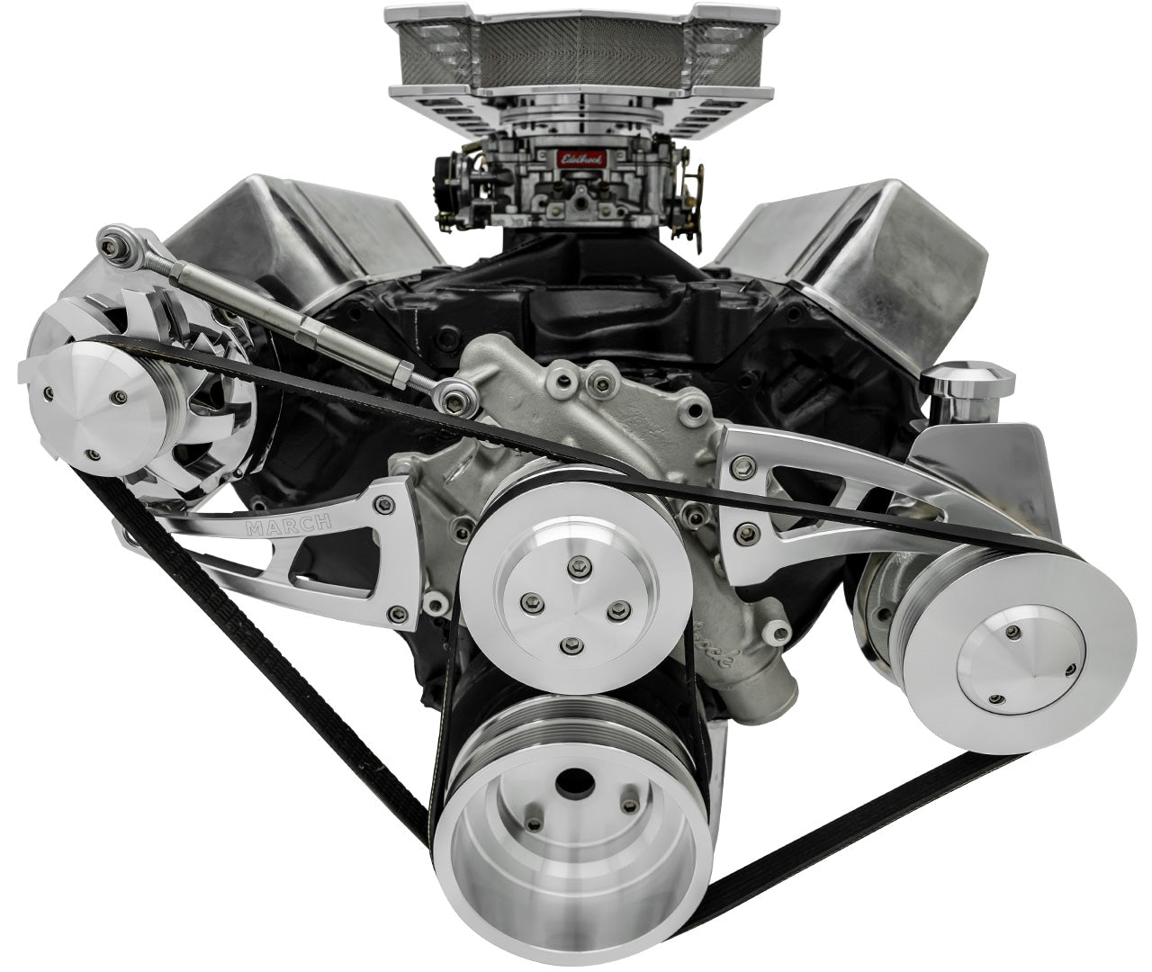Big Block Ford Serpentine Conversion Ultra - PS - Saginaw-Press