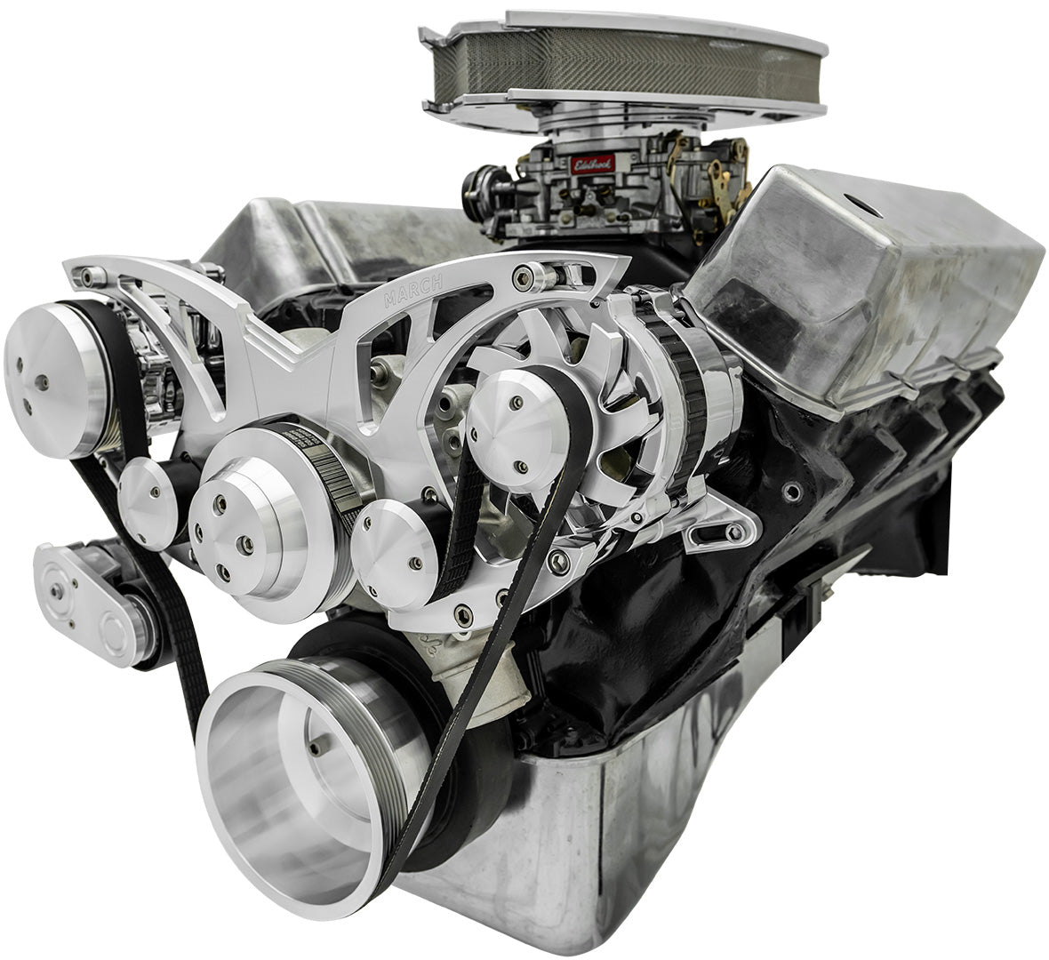 Big Block Ford Style Track Serpentine System - AC & ALT