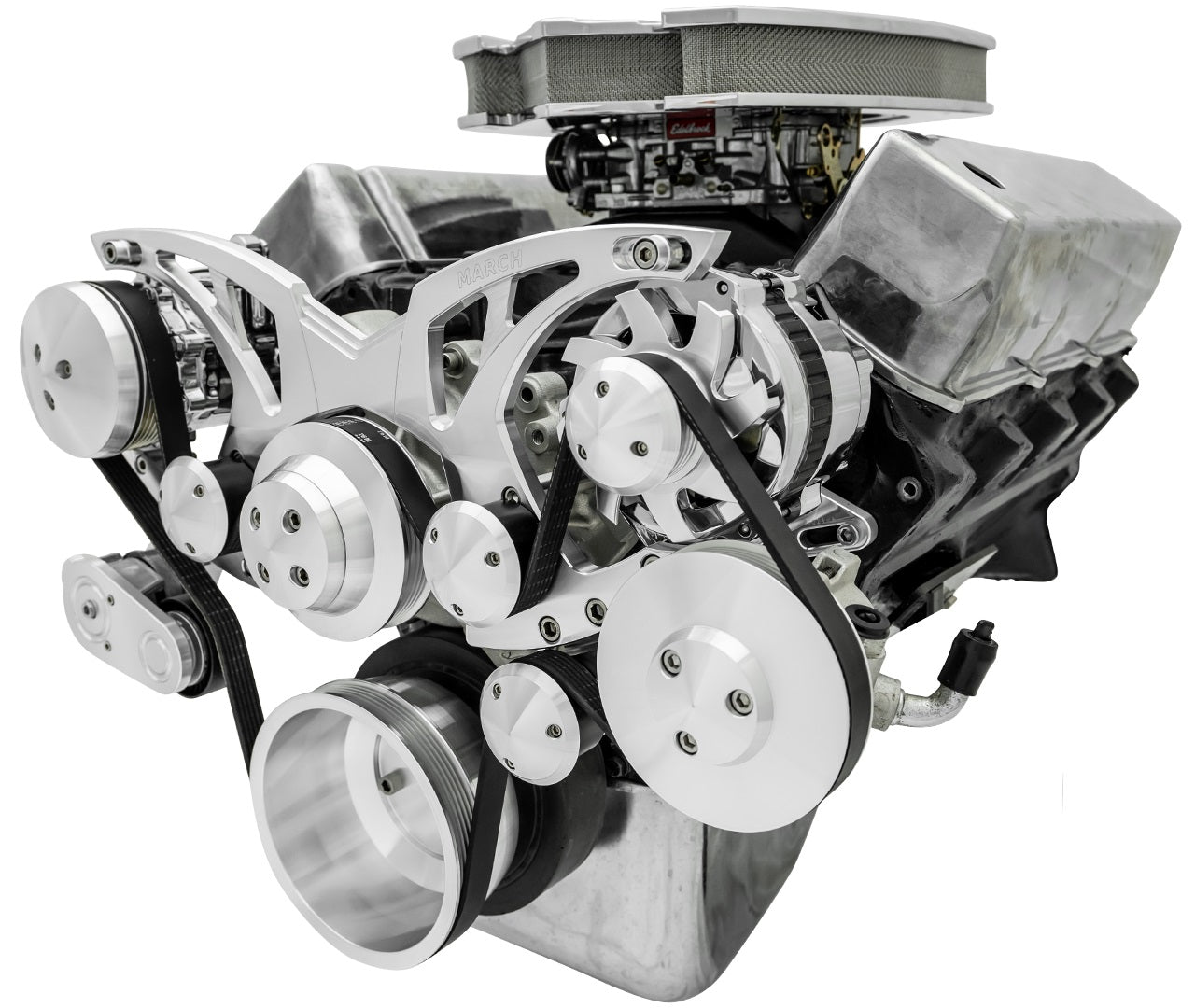 Big Block Ford All Inclusive Chrome Style Track Serpentine System (AC/PS/ALT)
