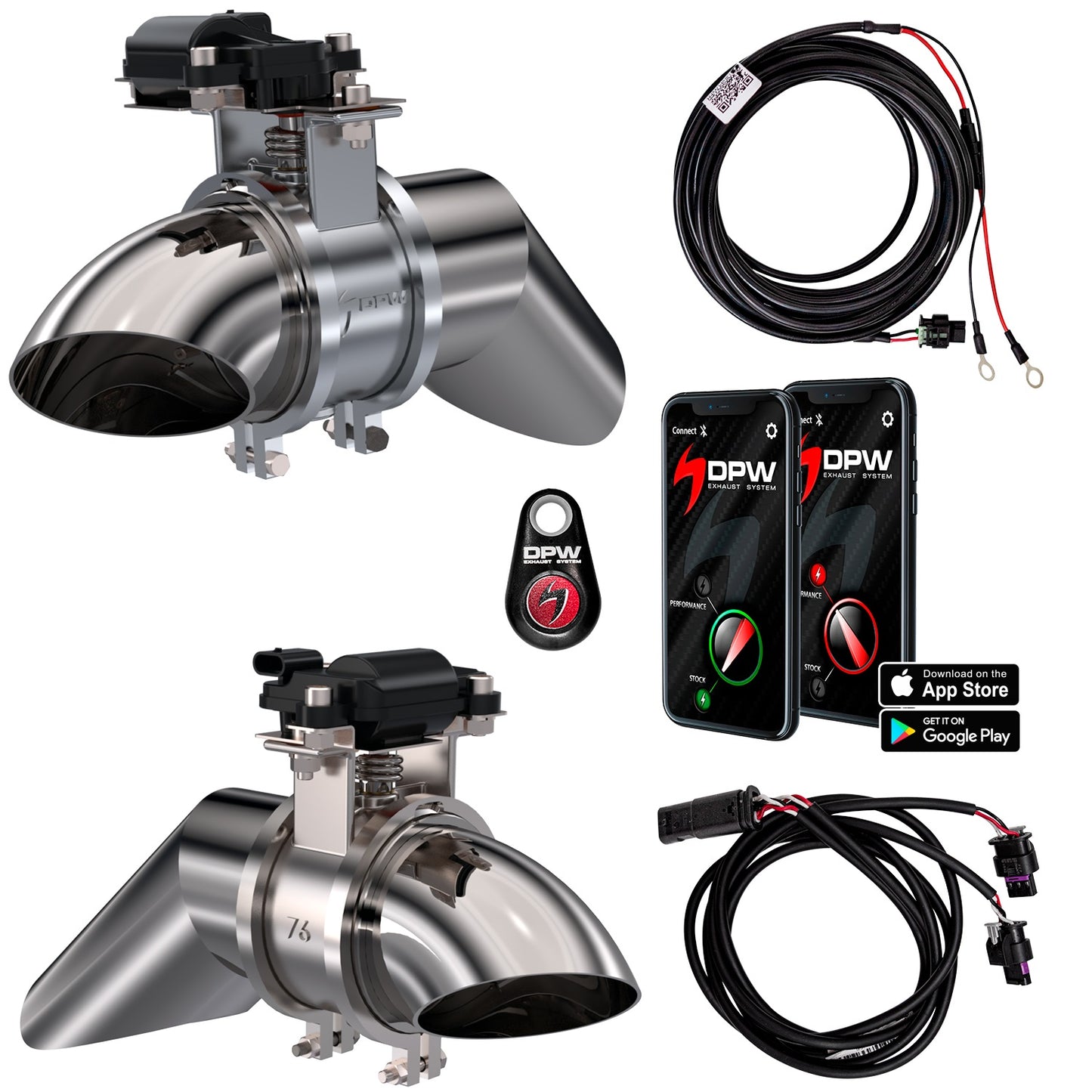 DPW Exhaust Cutout EVO Kit For Dual Exhaust 3 In