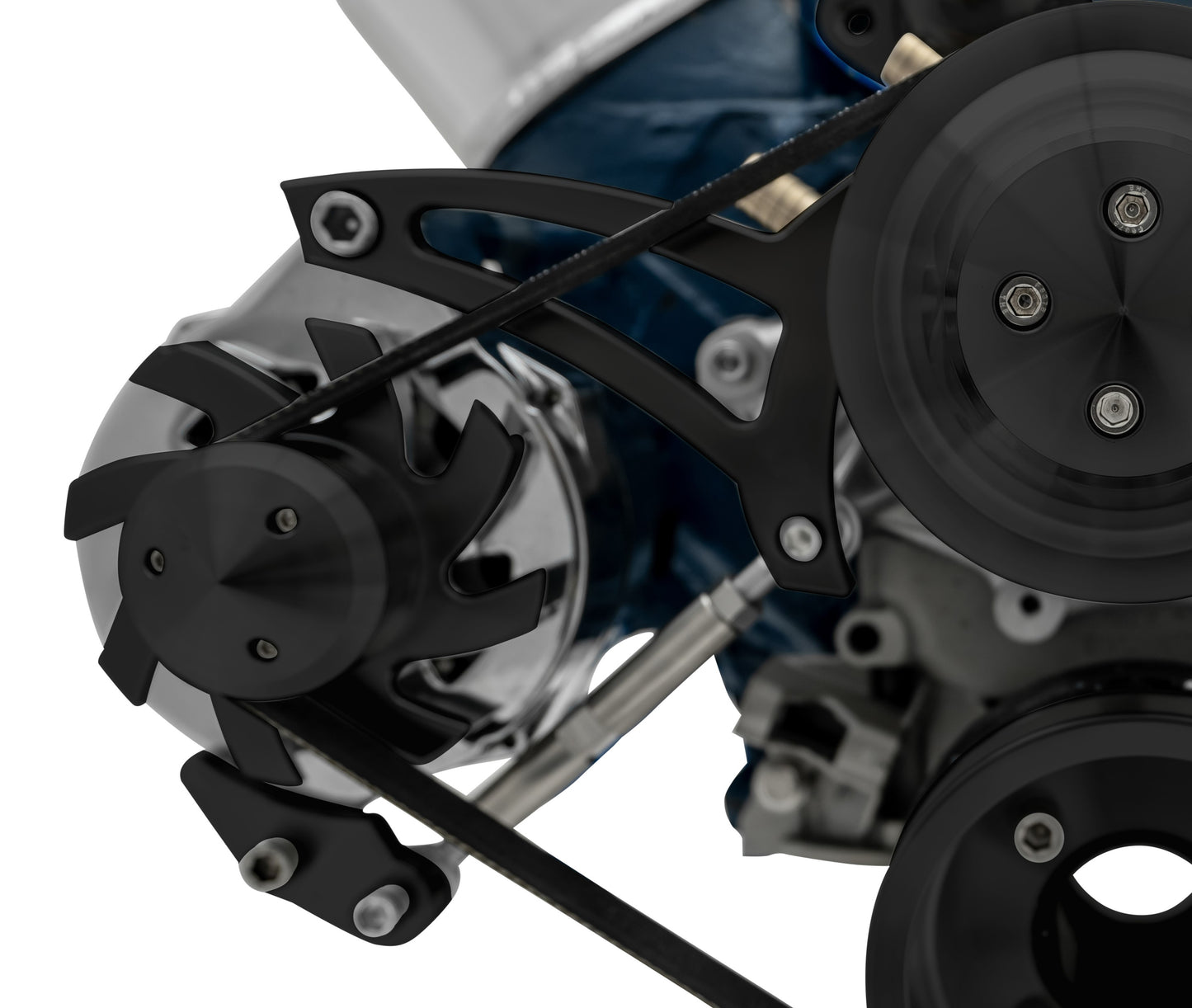 Small Block Ford Alternator Bracket - Late - 302 - Black