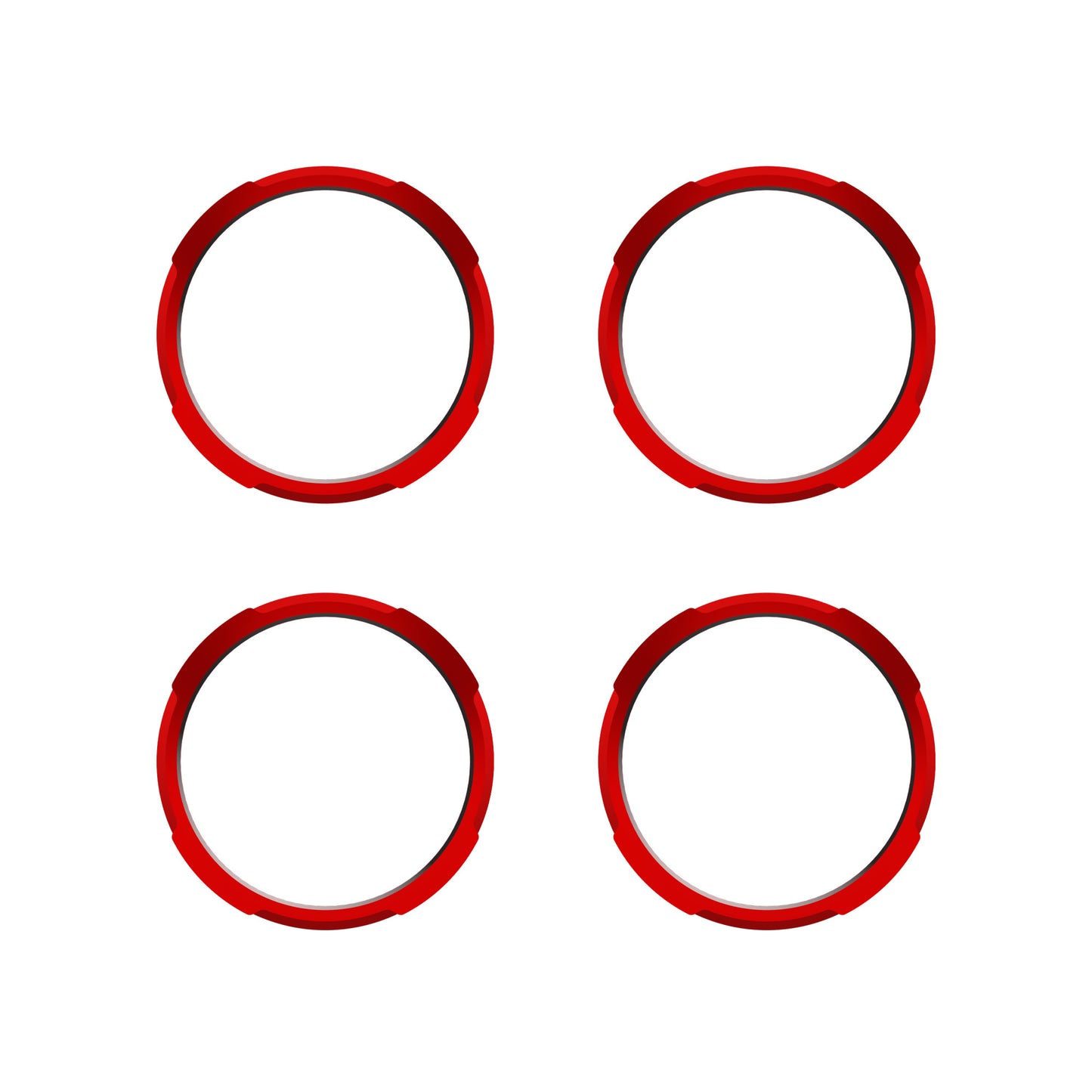 KC HiLiTES BEZEL RING KC FLEX ERA BAR RED 4PC - 30579