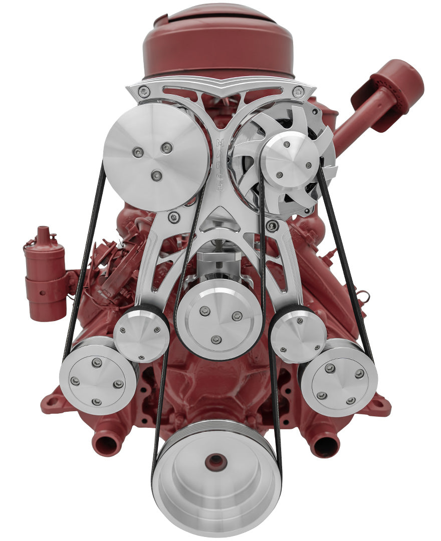 Ford Flathead Serpentine System - 90° Mounts - AC & PS