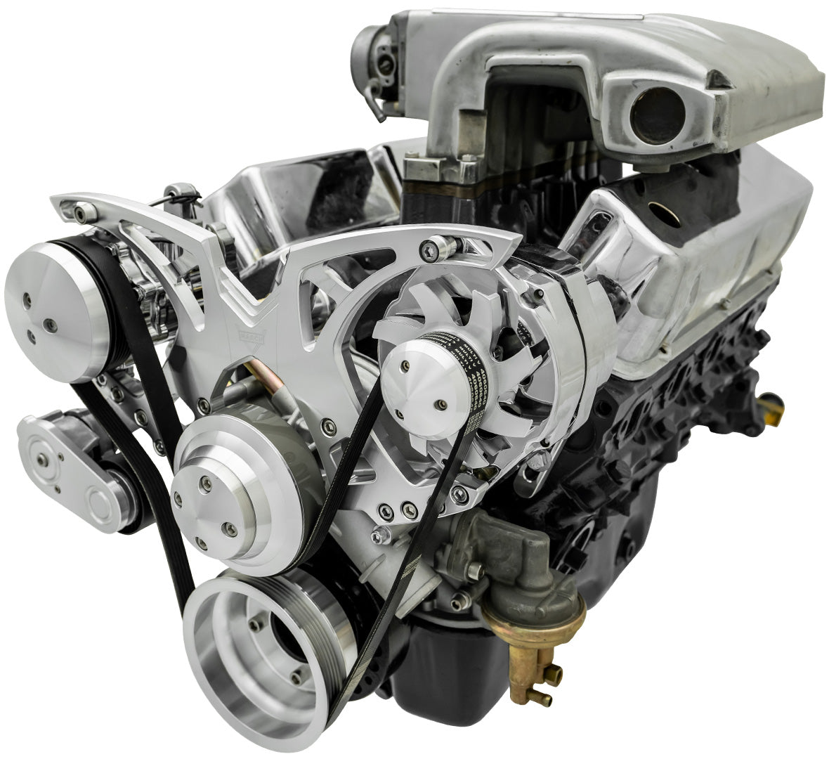 Small Block Ford Style Track Serpentine System - 5.0L - AC & ALT