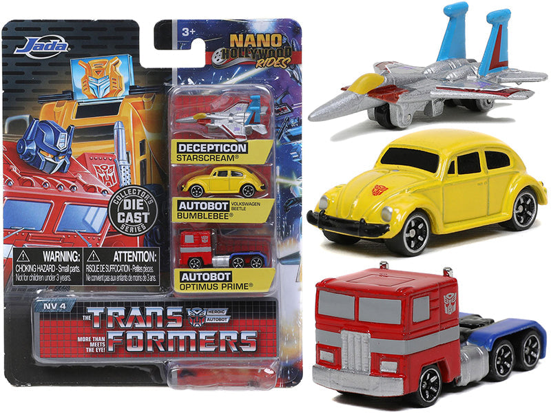"Transformers" 3 piece Set Release 2 "Nano Hollywood Rides" Diecast Models by Jada free shipping USA