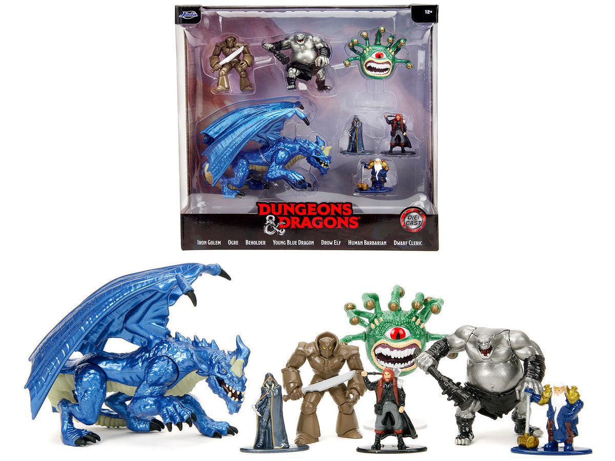 "Dungeons and Dragons" Set of 7 Diecast Figures by Jada free shipping USA