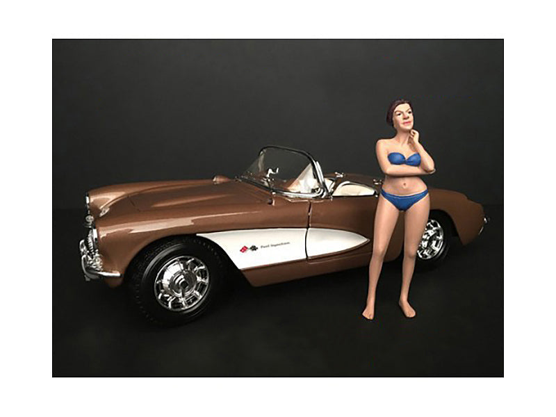 December Bikini Calendar Girl Figurine for 1/18 Scale Models by American Diorama free shipping USA