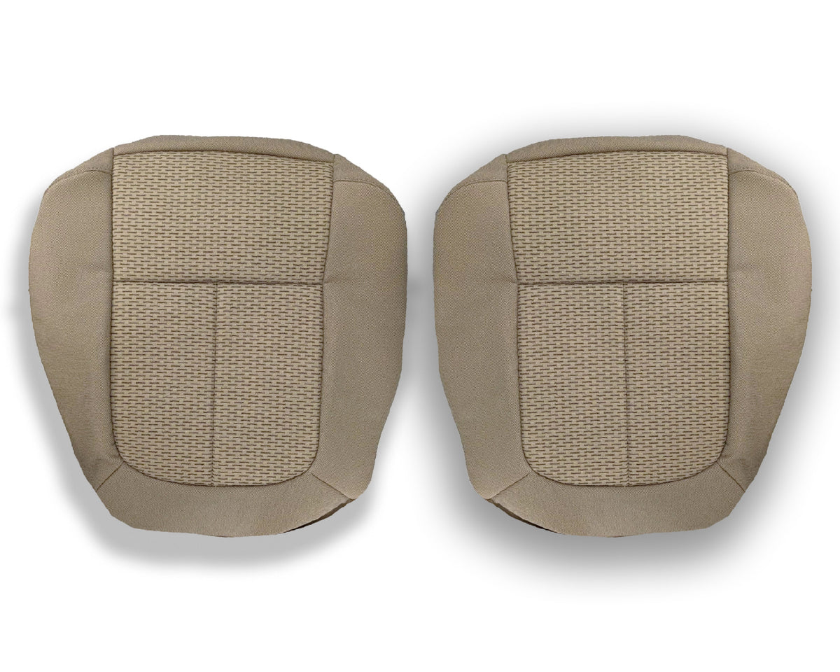 2009 - 2014 Ford F150 XLT Super Duty Tan Cloth Replacement Front Seat Covers