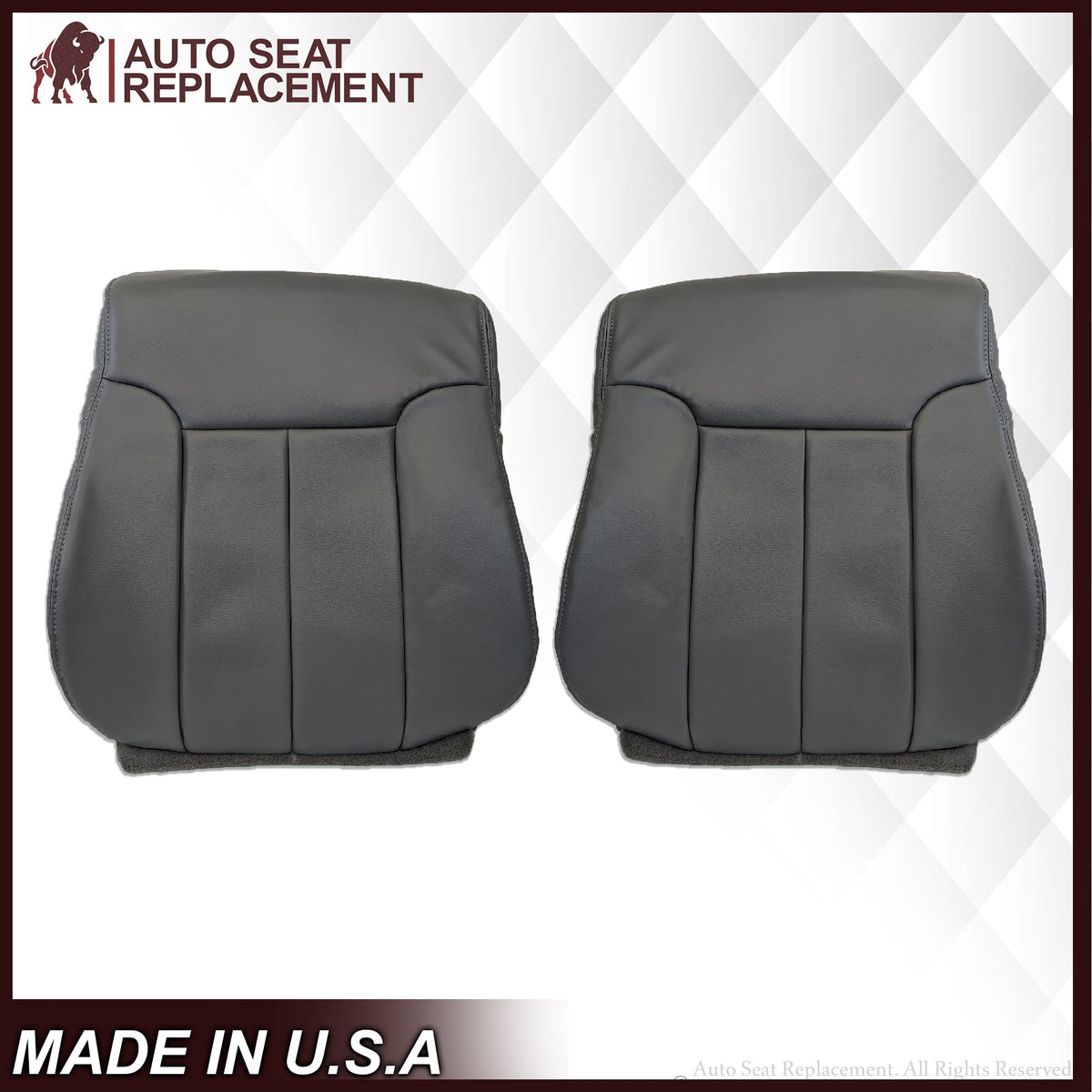 2009 - 2014 Ford F150 Lariat Crew Cab Replacement Seat Cover Steel Gray Vinyl