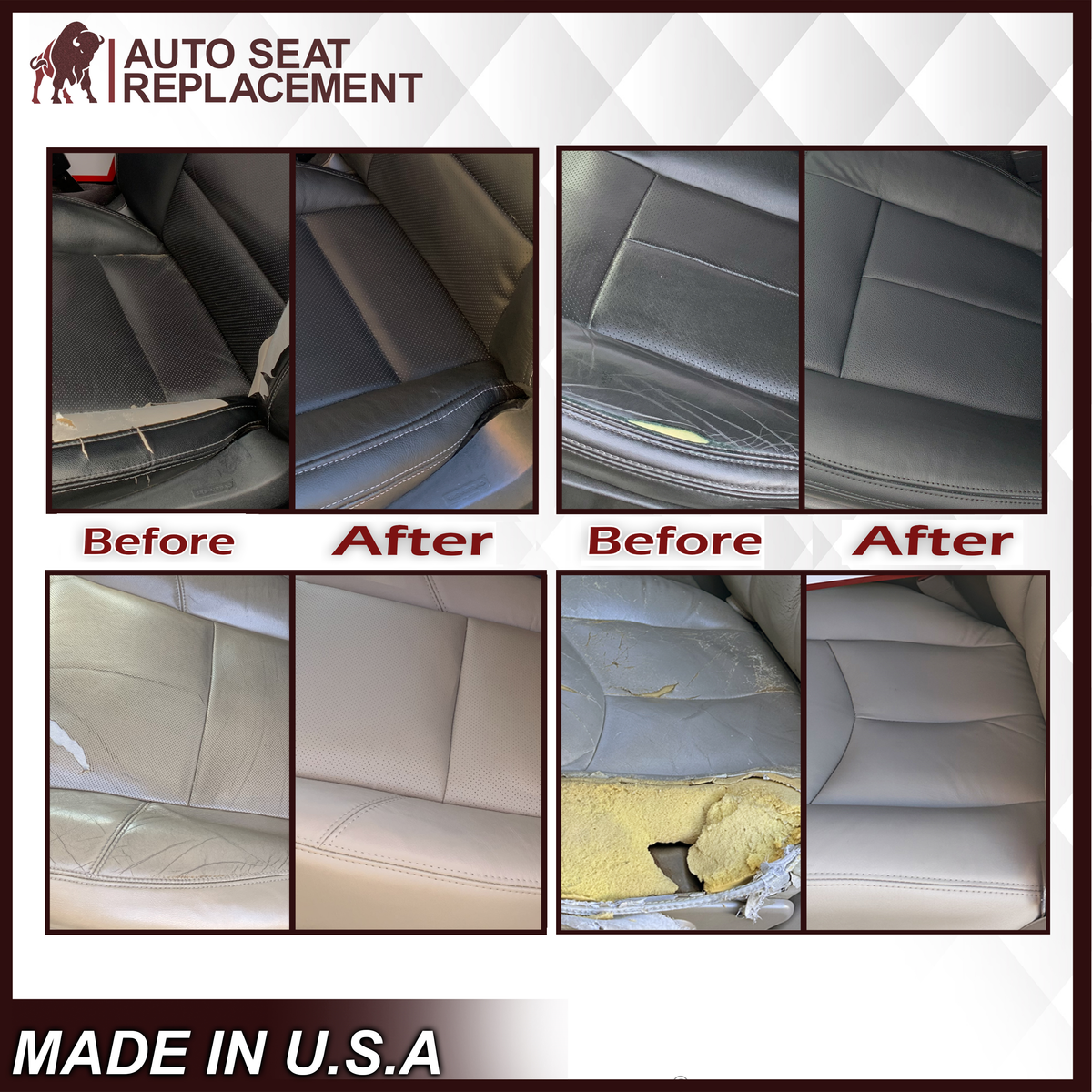 2015-2020 Ford F150 XLT GRAY Cloth Seat Cover Replacement