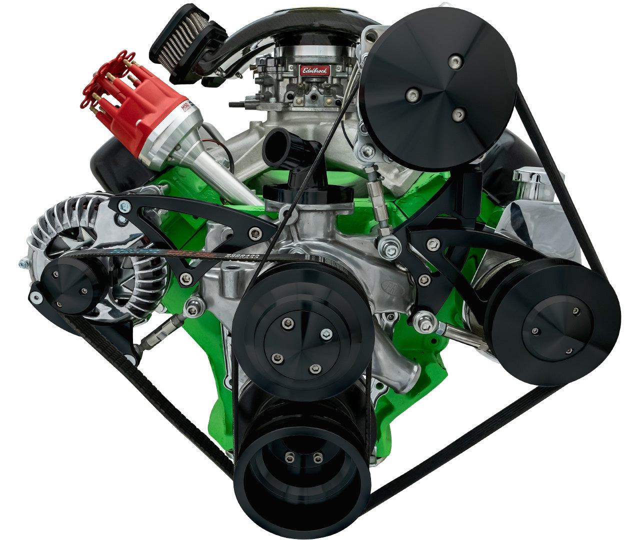 Big Block Chrysler Serpentine Conversion - 440 - AC & PS - Saginaw-Key - Black