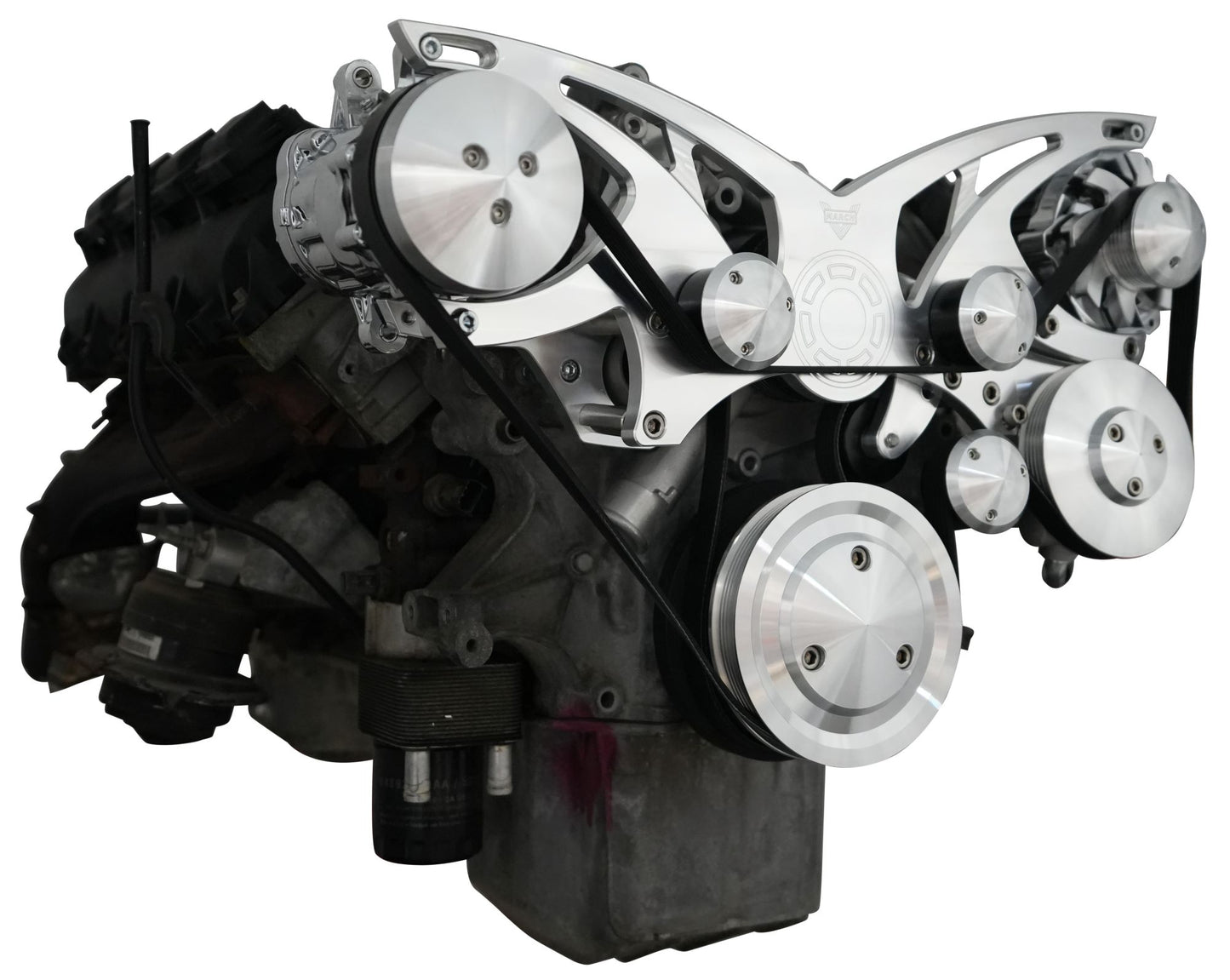 Chrysler Gen III Hemi Style Track Serpentine System - AC & PS - Chrome