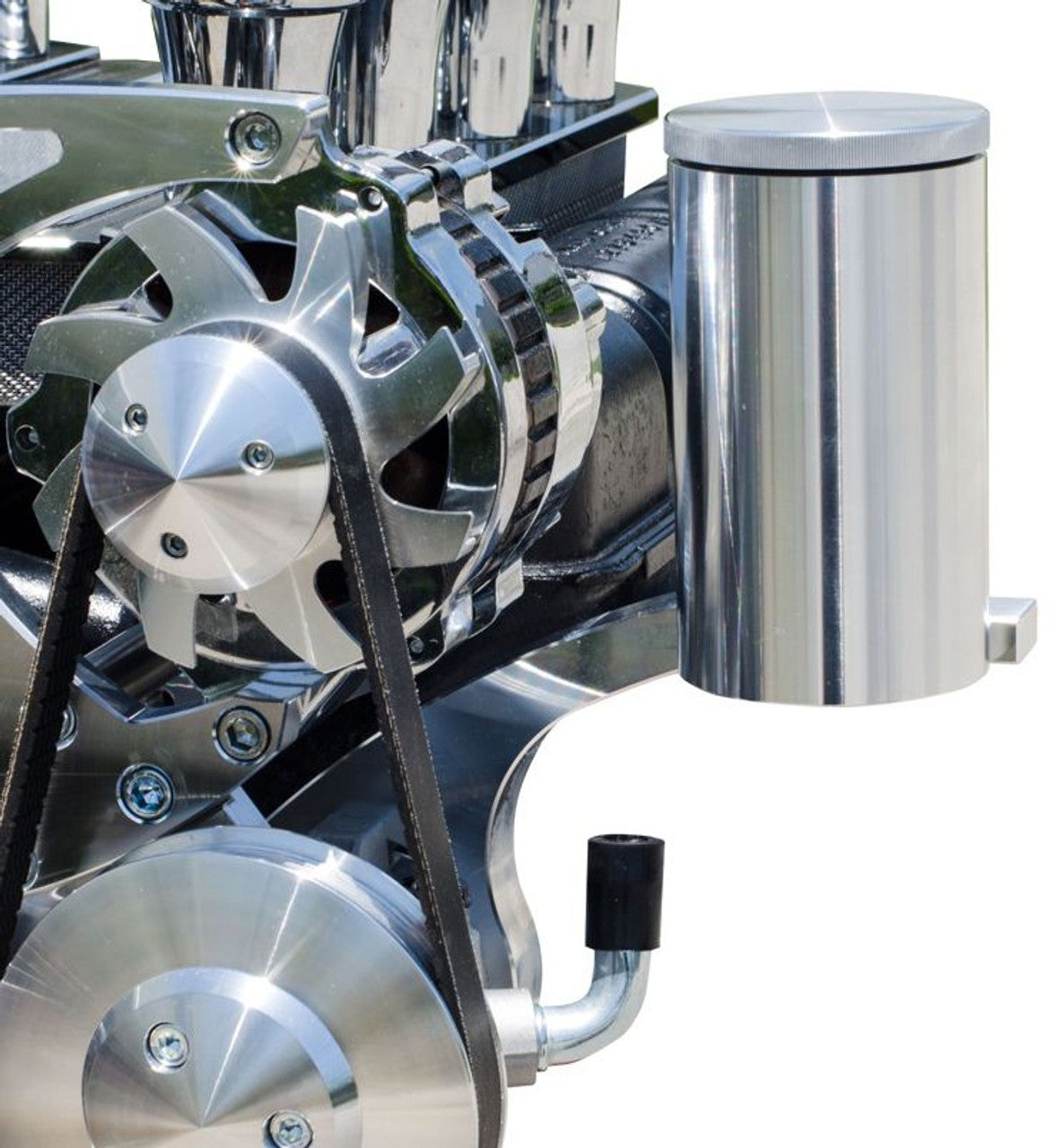 Remote Power Steering Reservoir - Non-Taper - Remote Mount - Chrome