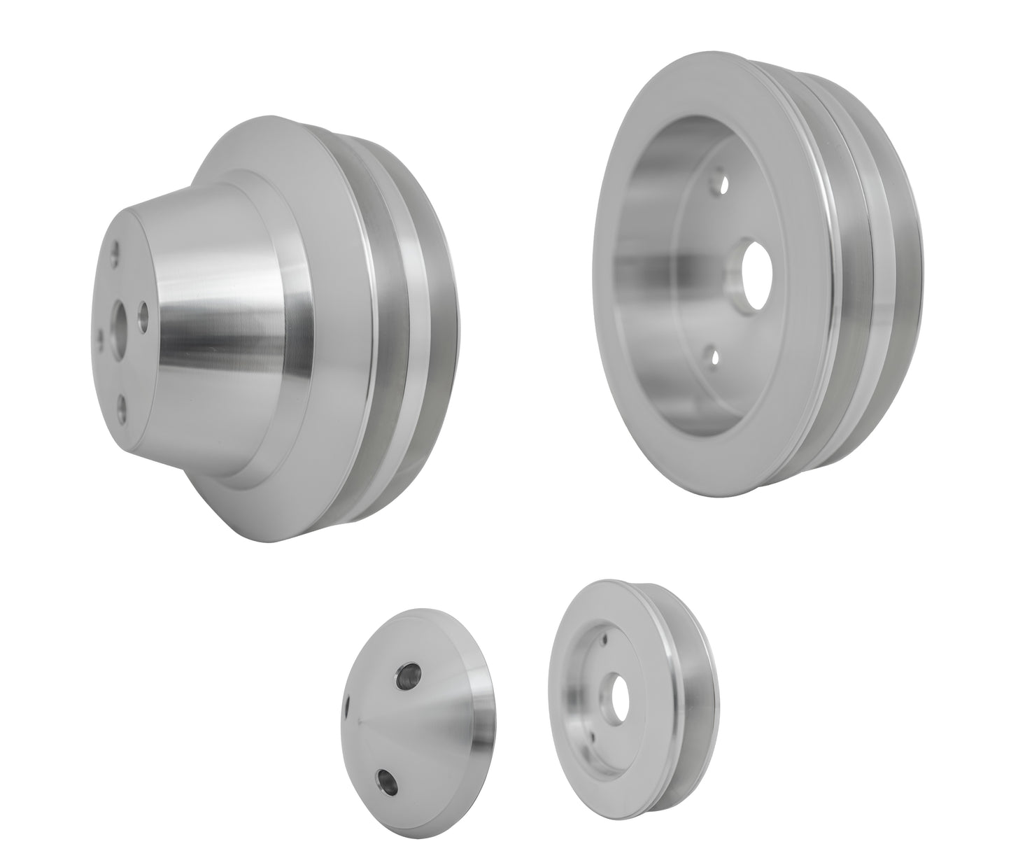 Small Block Chevy Corvette Pulley Kit - V-Belt - '71-82