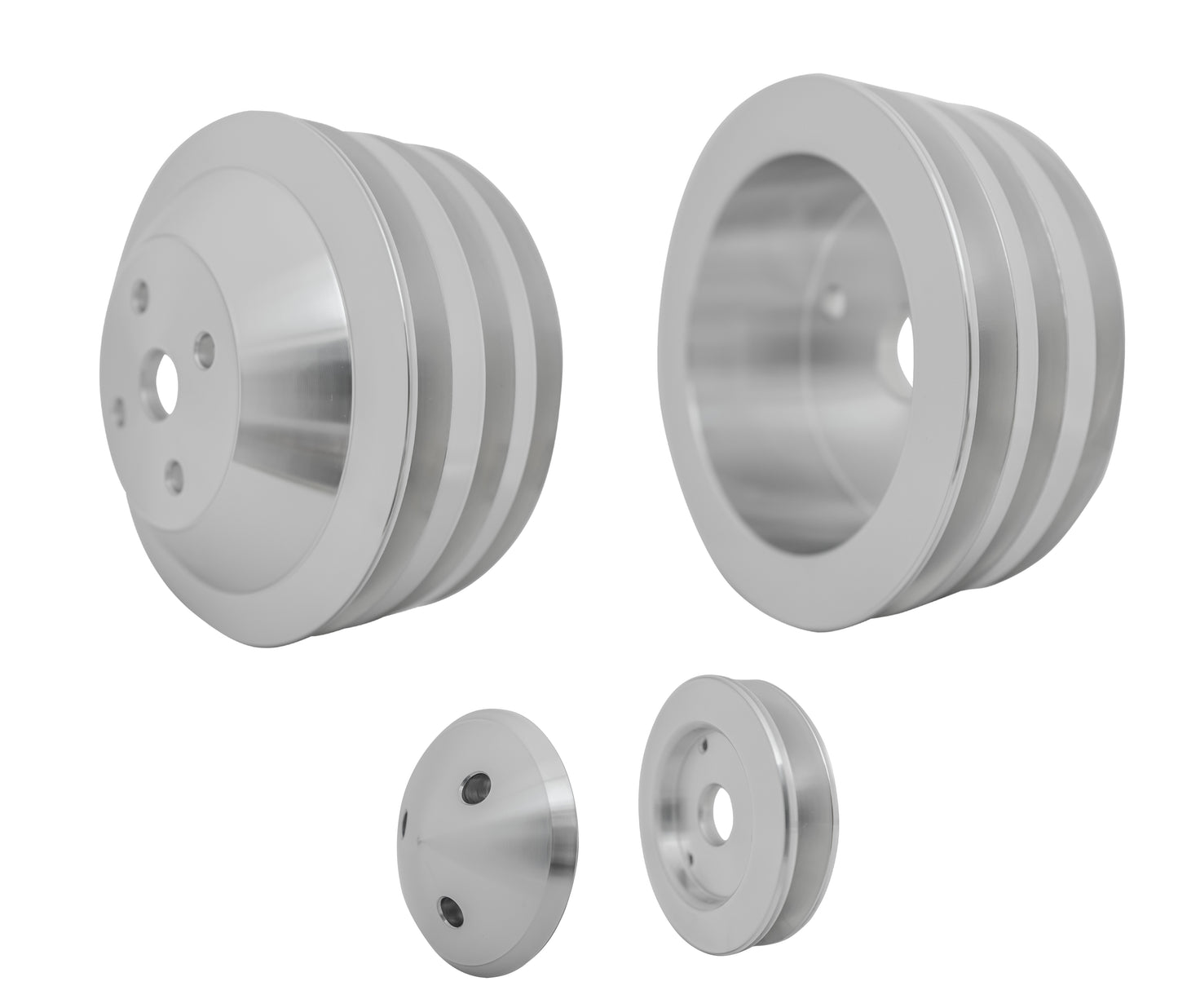 Small Block Chevy Corvette Pulley Kit - V-Belt - '71-82