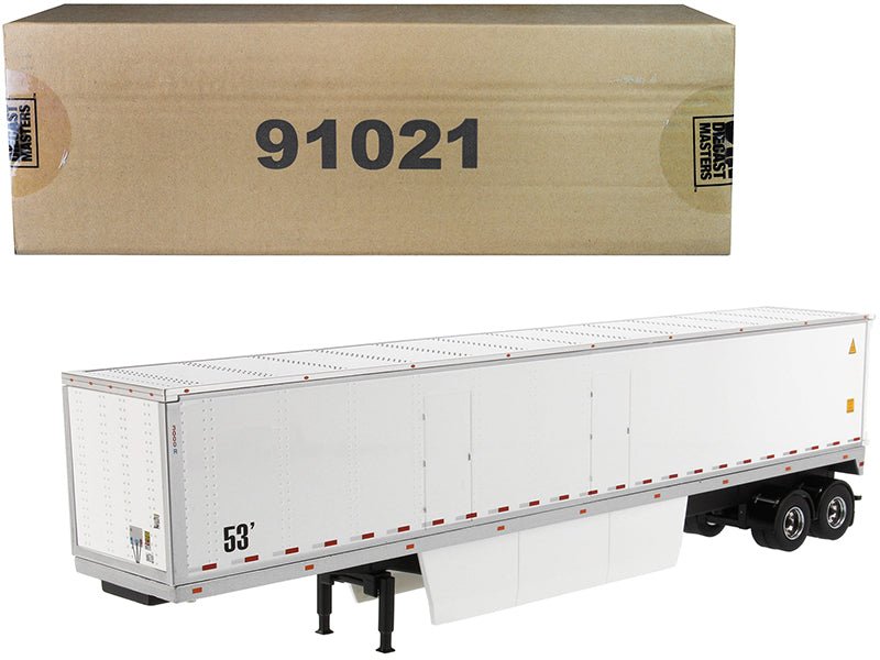 53' Dry Cargo Van Trailer White "Transport Series" 1/50 Diecast Model by Diecast Masters free shipping USA