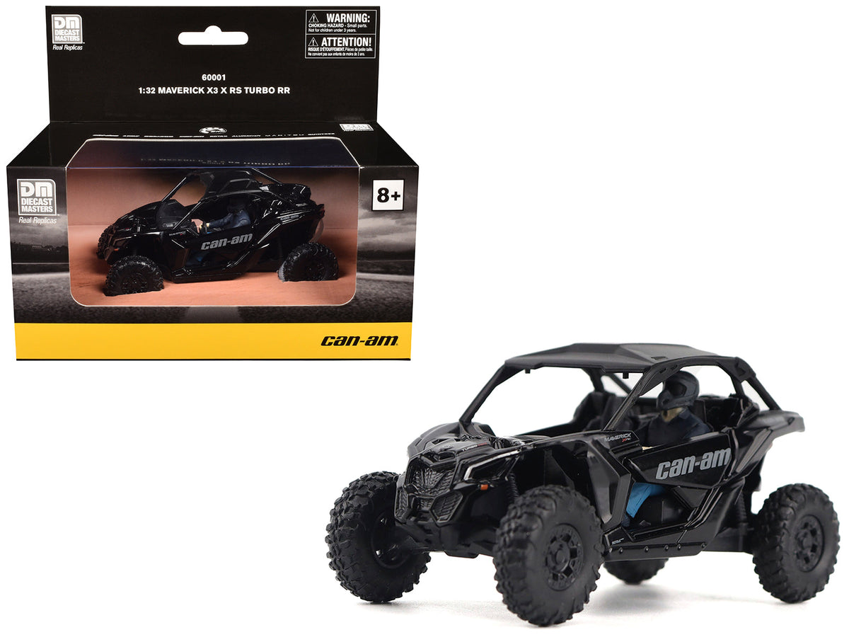 Can-Am Maverick X3 X RS Turbo RR Triple Black with Driver Figure 1/32 Diecast Model by BRP Models free shipping USA