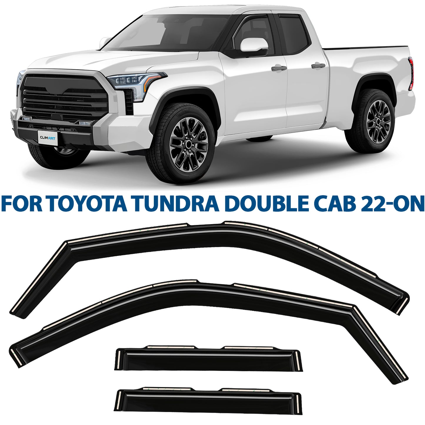 CLIM ART In-Channel Window Deflectors Extra Durable