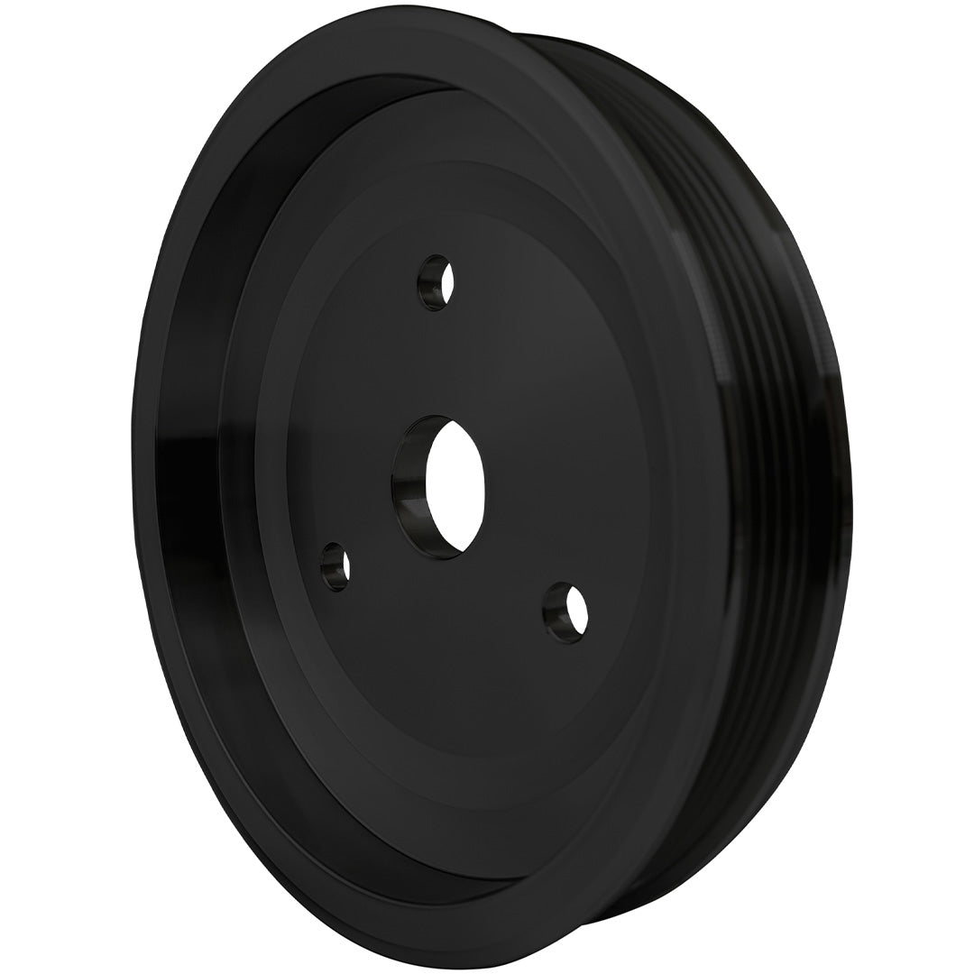 Small Block Chevy High Flow Serpentine Crankshaft Pulley - 1V - SWP - Black