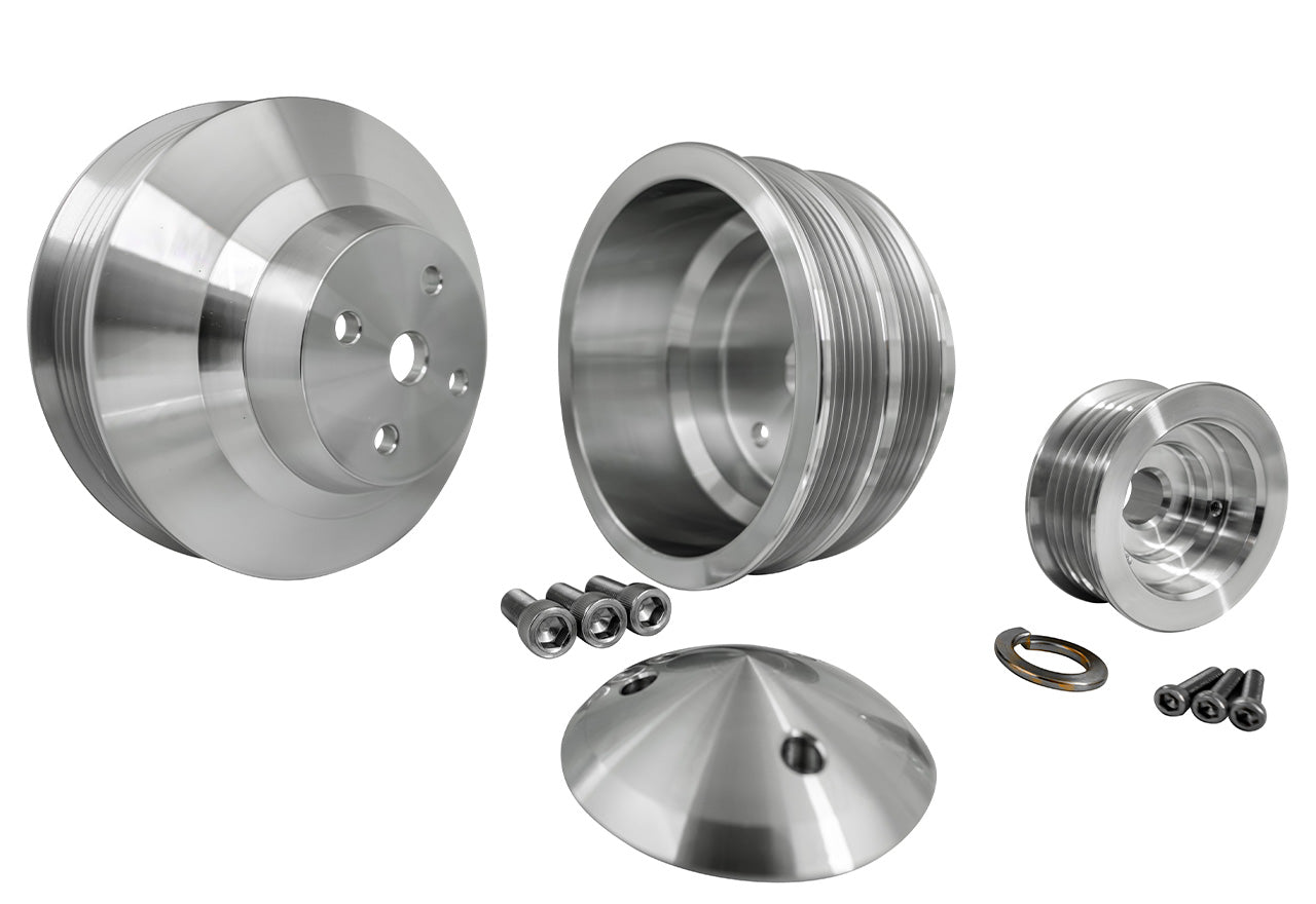 Small Block Chevy Serpentine Pulley Kit - LWP - 2V