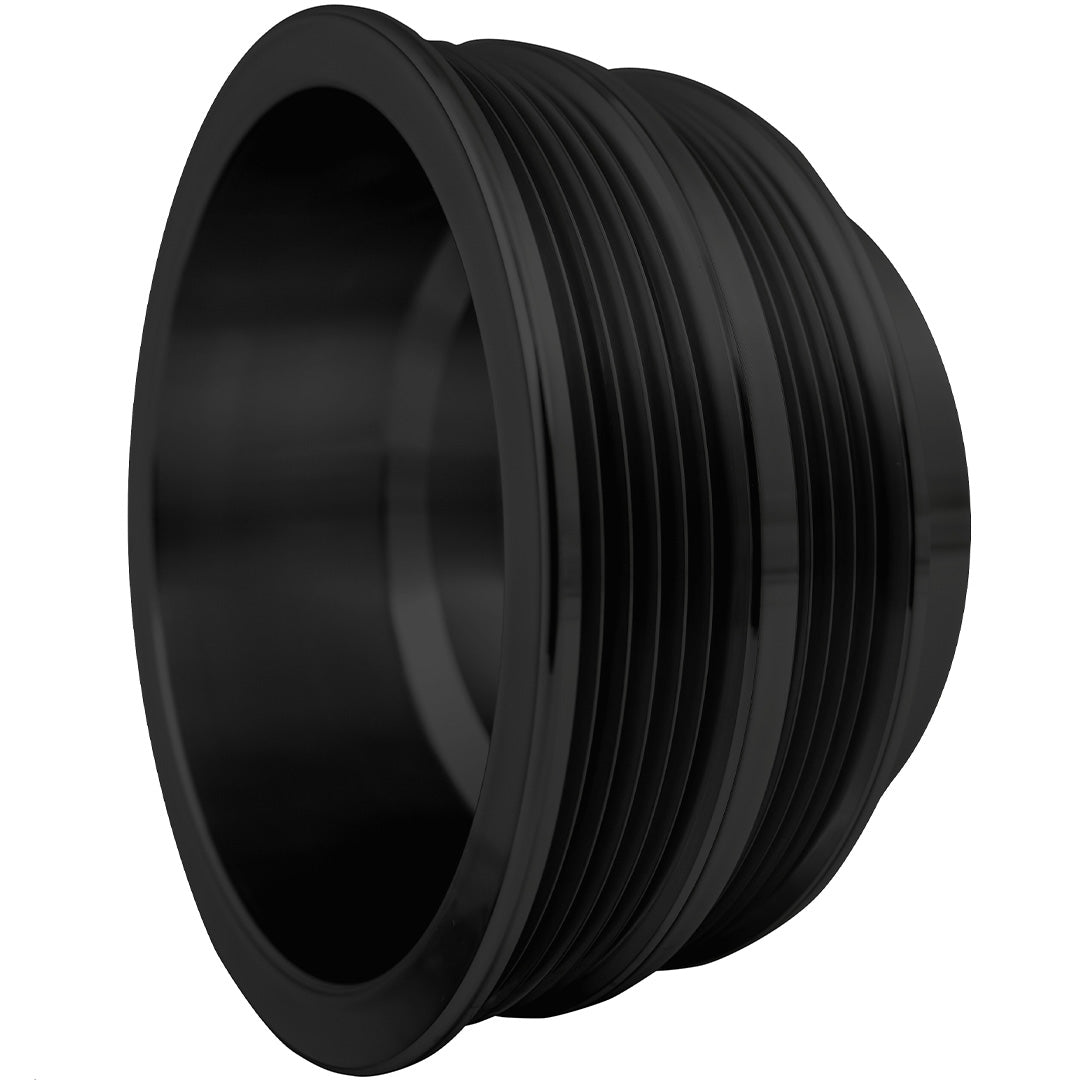 Small Block Chevy Serpentine Crankshaft Pulley - 2V - 5 & 6 Rib - Black