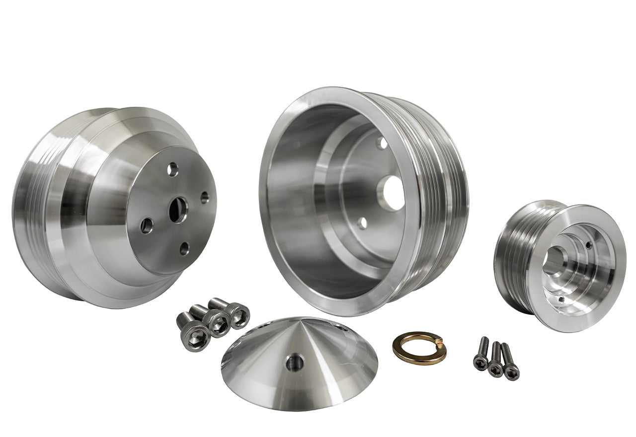 Small Block Chevy Serpentine Pulley Kit - LWP - 2V