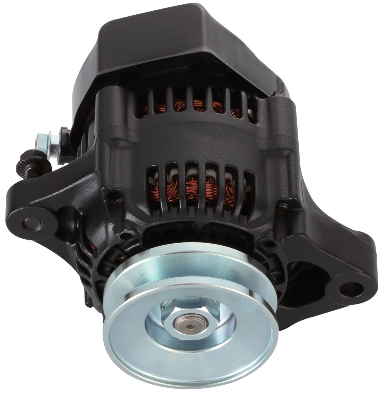 100% NEW BLACK 1-WIRE MINI ALTERNATOR GM 50 AMP.