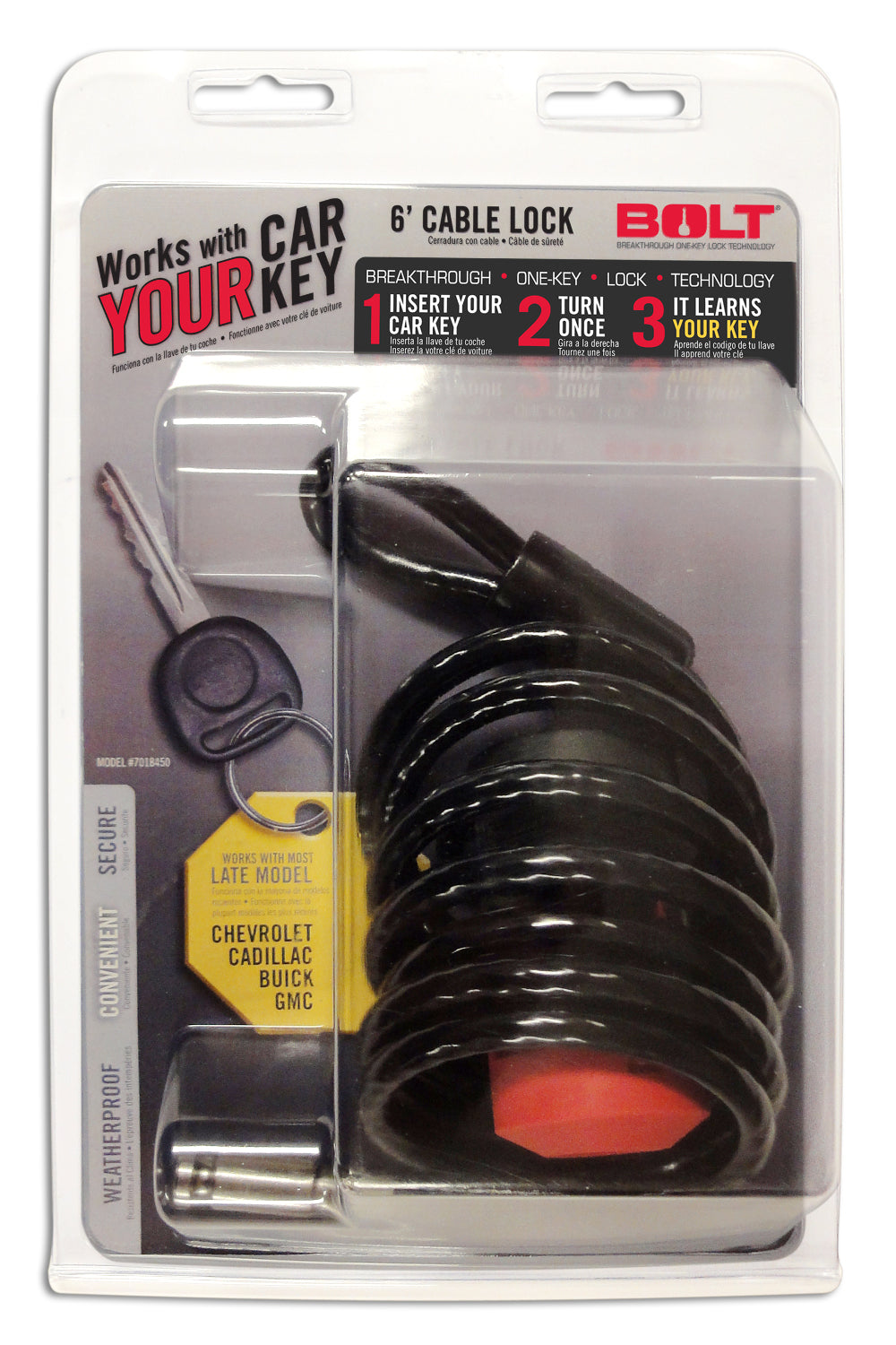 BOLT 6Ft. Cable Lock GM Late Model (GM-B)