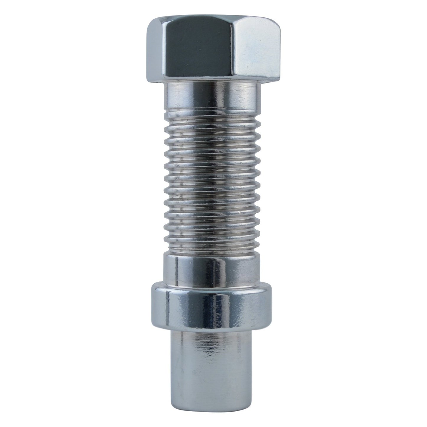 Hex Bolt Lugz - Dually Chrome 30mm Steel 9/16" Thread 32 Lugs & 1 Key 7428K8
