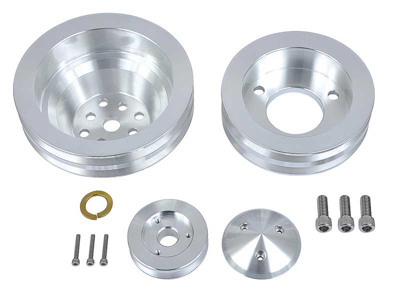 Big Block Chevy V-Belt Pulley Kit - SWP - 2V