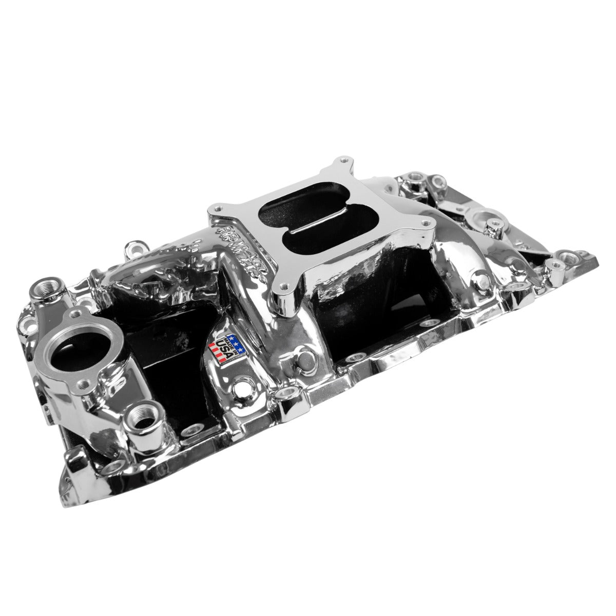 RPM Air-Gap Intake Manifold For Big-Block Chevy Oval Port Chrome Plasma Finish