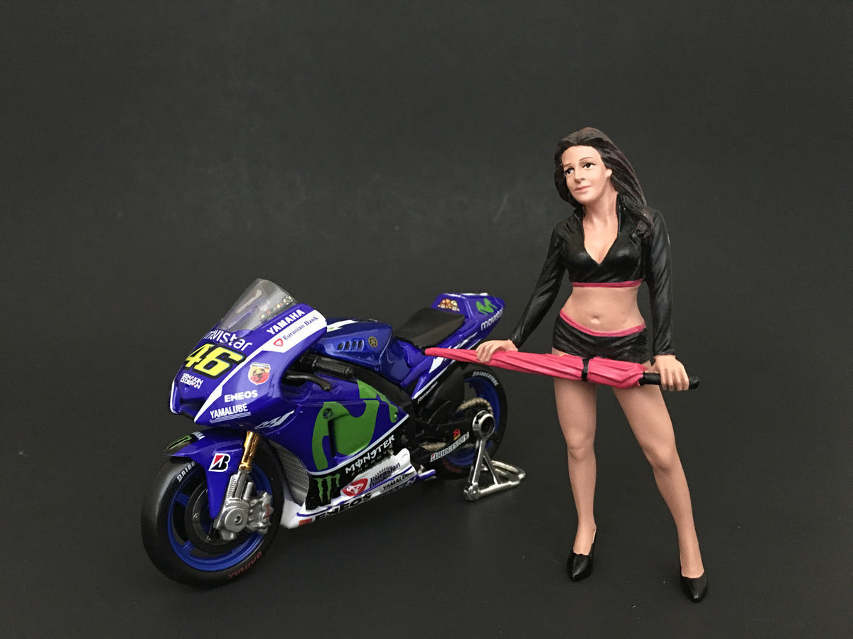 Umbrella Girl I Figure For 1:24 Scale Models by American Diorama free shipping USA
