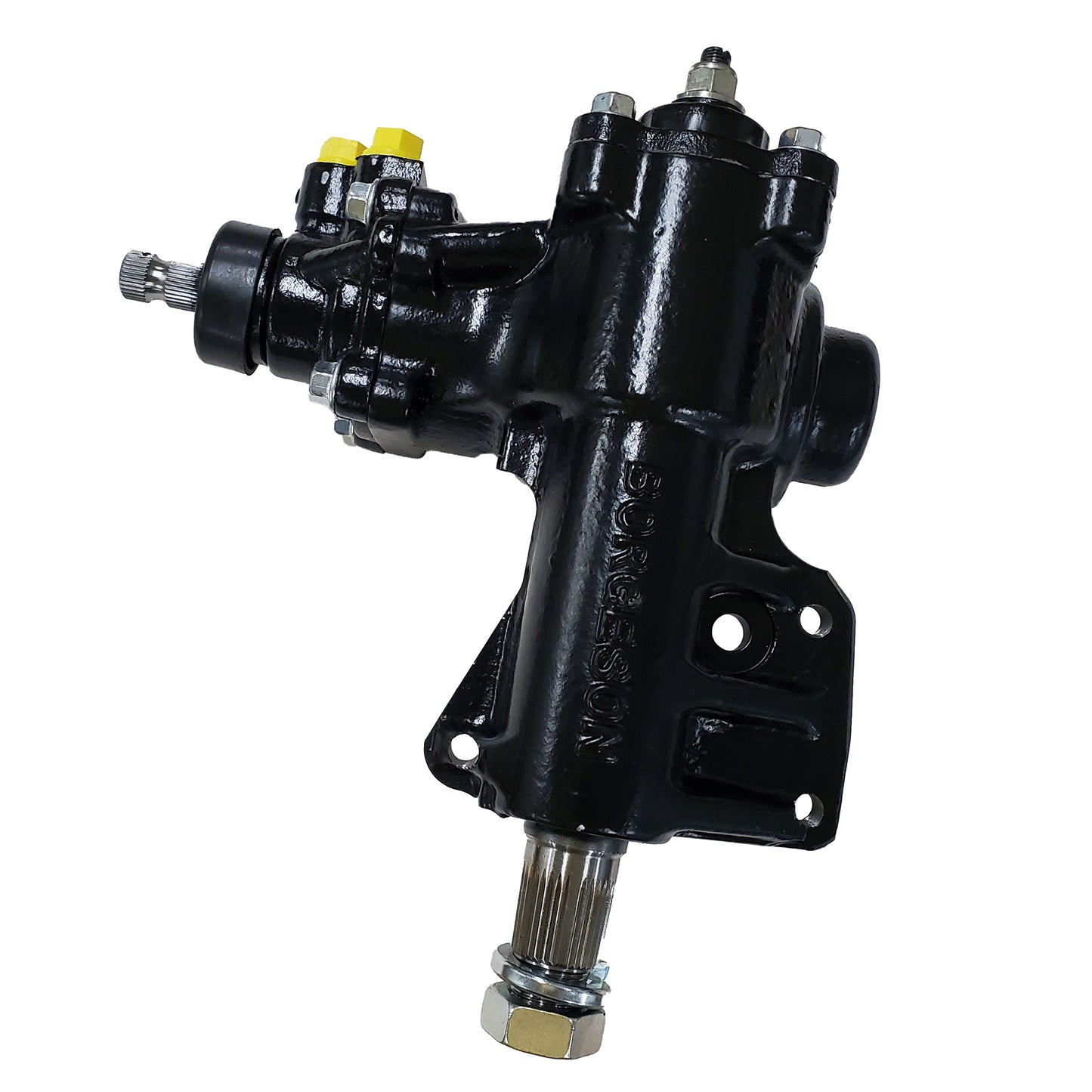 Borgeson - Power Steering Box - P/N: 800114 - Power Steering Conversion Box For 66-77 Ford Mid-Size Cars. 1-1/8 In. Sector Shaft With 11/16 In.-36 Spline Input Shaft. New Modern Power Steering Box.