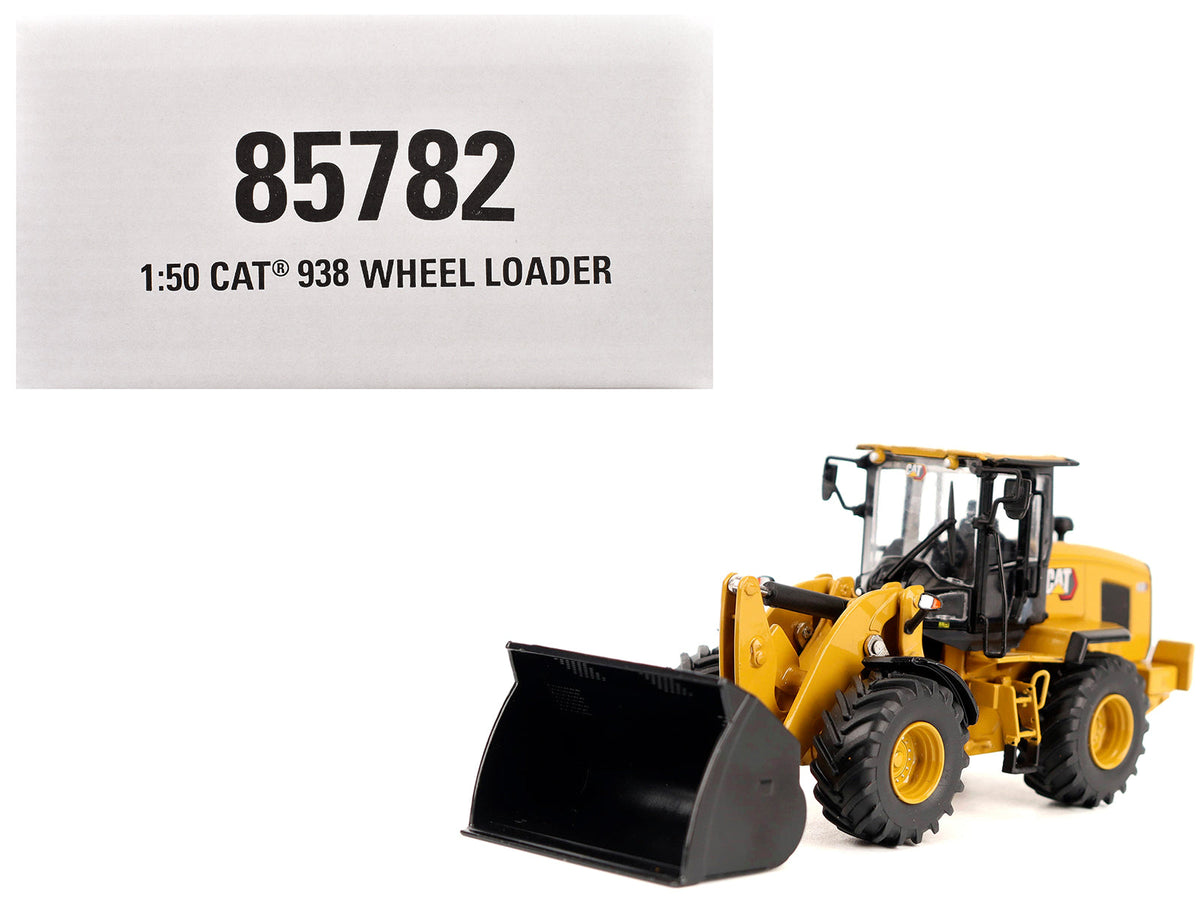 CAT Caterpillar 938 Wheel Loader with Operator Yellow "High Line" Series 1/50 Diecast Model by Diecast Masters free shipping USA