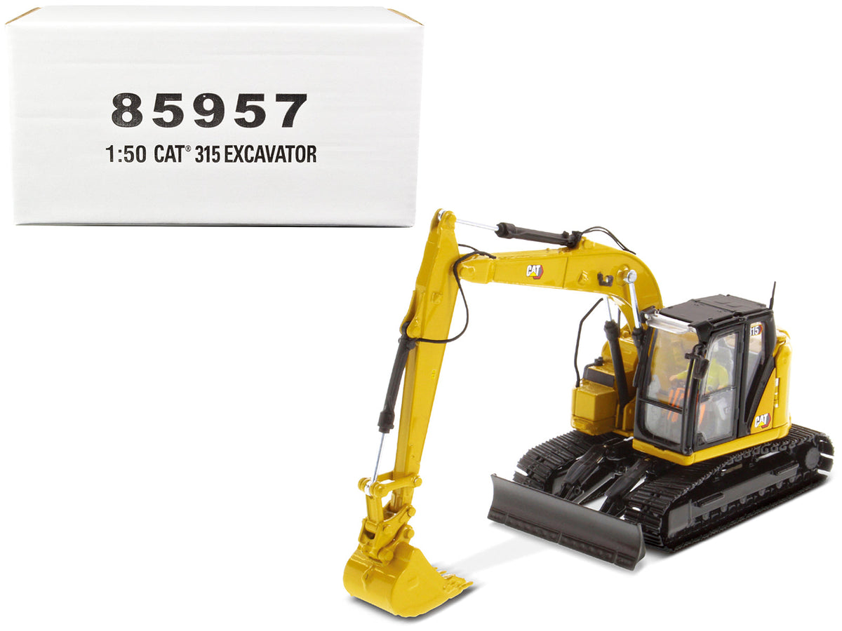 CAT Caterpillar 315 Track Type Hydraulic Excavator Yellow with Operator "High Line" Series 1/50 Diecast Model by Diecast Masters free shipping USA