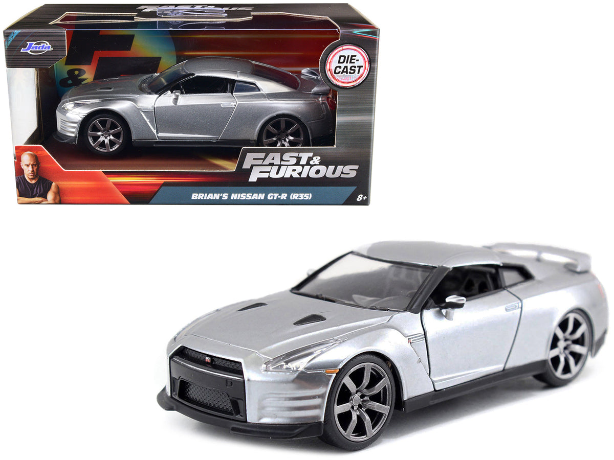 Brian's Nissan GT-R (R35) Silver Metallic "Fast & Furious" Movie 1/32 Diecast Model Car by Jada free shipping USA