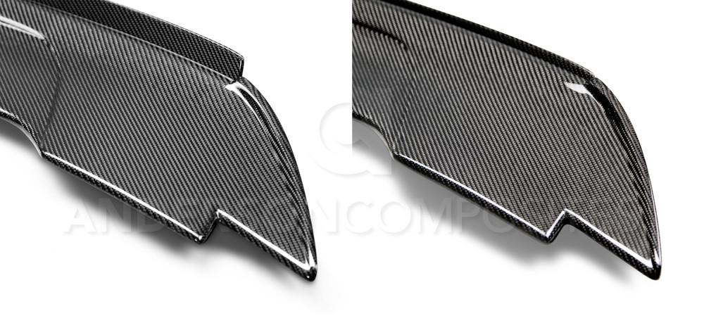 Anderson Composites AC-RS15FDMU-ST Type-ST Carbon Fiber Track Pack Style Rear Spoiler With Adjustable Wicker Bill For 2015-2020 Ford Mustang