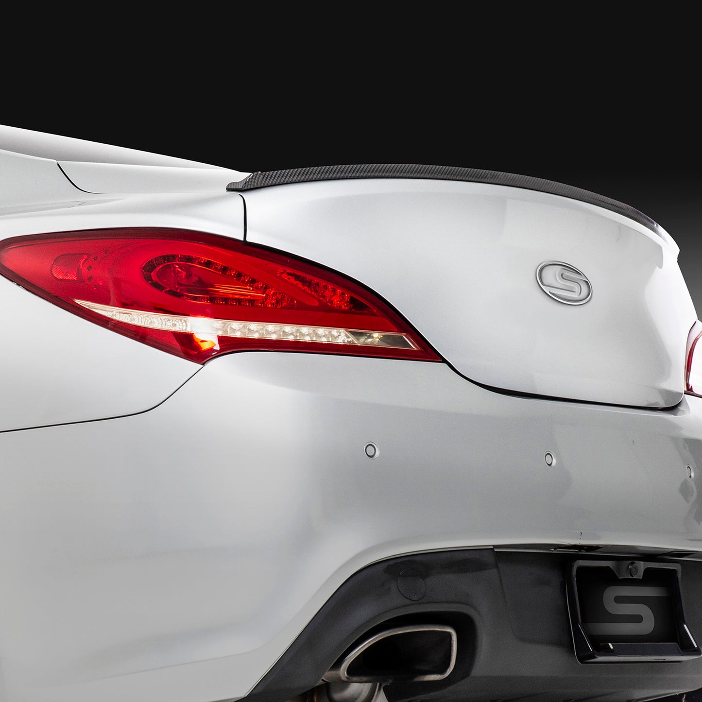 TYPE S 98 In. Universal Trim-to-fit Rear Rubber Spoiler Kit W/ Adhesive CarbonFBR