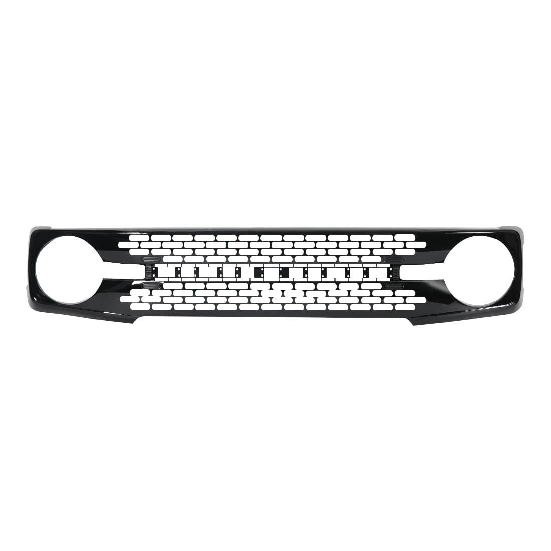 American Modified High Configuration Style Grille W/ A To Z DIY Letters - Glossy Black - AMFMEA00111