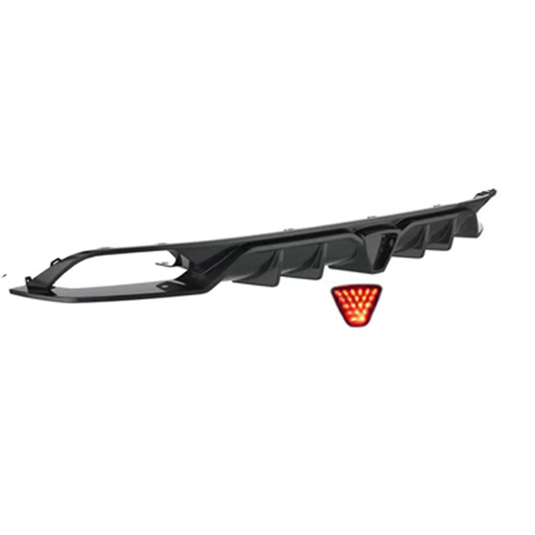American Modified Rear Bumper Diffuser Lip W/ LED Light White - AMHMBA00204