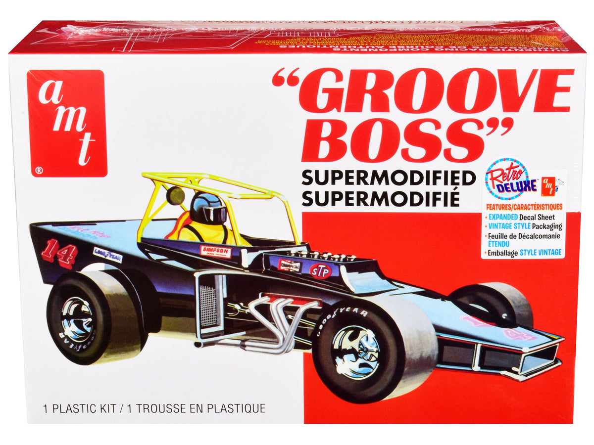 Skill 2 Model Kit "Groove Boss" Supermodified Racer 1/25 Scale Model by AMT free shipping USA