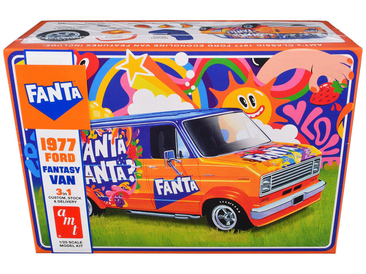 Skill 2 Model Kit 1977 Ford Custom Van "Fanta" 1/25 Scale Model by AMT free shipping USA