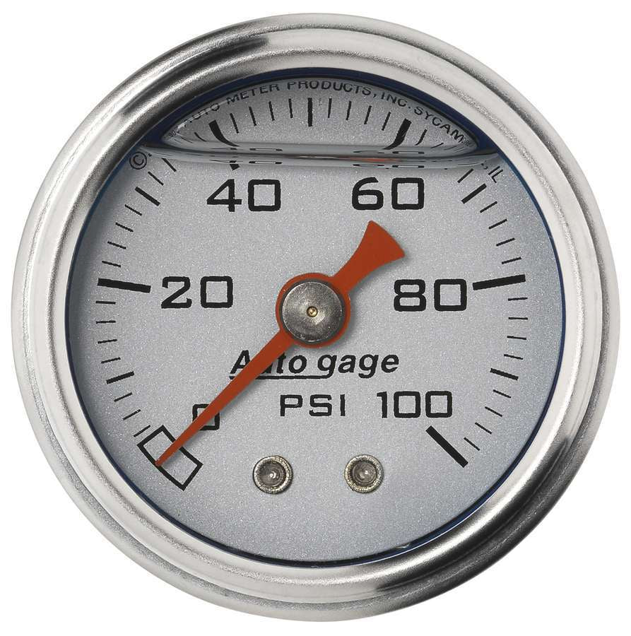 1-1/2in Pressure Gauge - 0-100psi - Silver Face - 2180